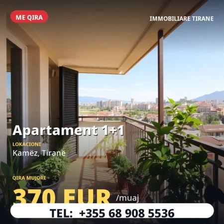 Tirane, jepet me qera apartament 1+1 Kati 2, 50 m² 370 € (Kamez)