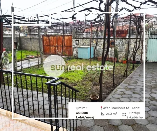 Shkoder, jepet me qera shtepi 3+1 Kati 0, 230 m² (AFER STACIONIT TE TRENIT)