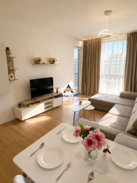 Tirane, jepet me qera apartament 1+1+Ballkon Kati 6, 65 m² 428 € 
