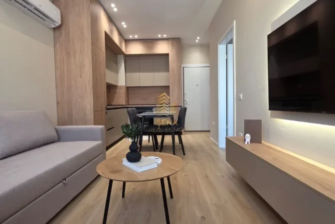 Tirane, jepet me qera apartament 1+1+Ballkon Kati 5, 58 m² 450 € (Ali Demi)