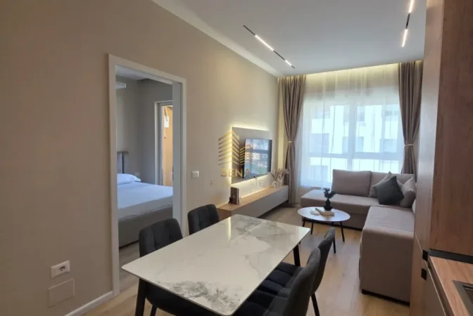 Tirane, jepet me qera apartament 1+1+Ballkon Kati 5, 58 m² 450 € (Ali Demi)
