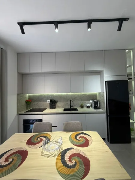 Tirane, jepet me qera apartament 1+1+Ballkon Kati 5, 65 m² 600 € (Rurga Jordan Misja)