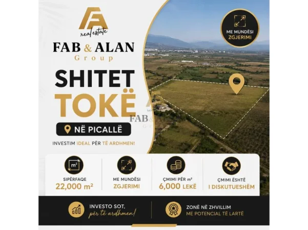 Tirane, shitet toke , 22.000 m² 1.430.000 € (Picalle)