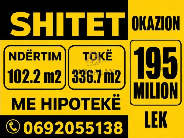 Tirane, shitet toke , 195.000 € (Pallatet Cabej)