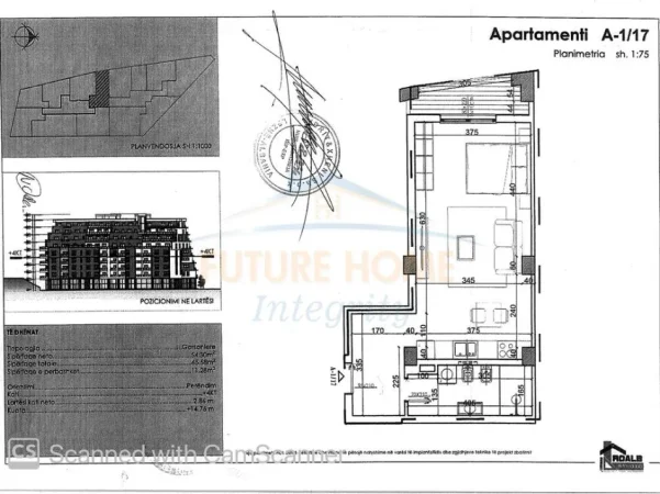 Tirane, shitet garsonier Kati 5, 65 m² 68.859 € (Paskuqan)