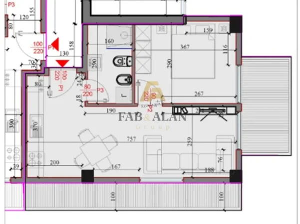 Tirane, shitet apartament 1+1 , 65 m² 71.566 € (Paskuqan)