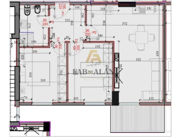 Tirane, shitet apartament 2+1 , 82 m² 90.409 € (Paskuqan)