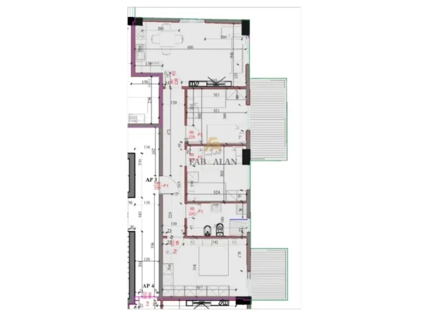 Tirane, shitet apartament 3+1 , 108 m² 119.229 € (Paskuqan)