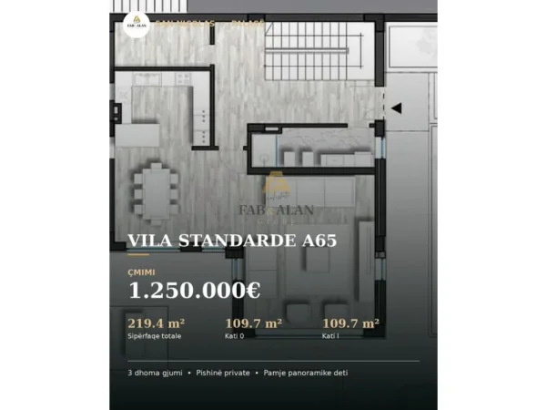 Dhermi - Palase, shitet Vile Vile 1 Katshe , 219 m² 1.250.000 € (Dhermi , Palase)