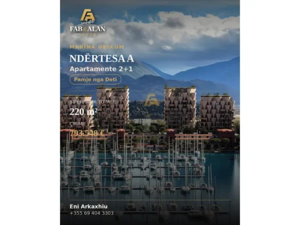 Radhime - Orikum, shitet apartament 2+1+Aneks+Ballkon , 220 m² 793.548 € (Marina Orikum)