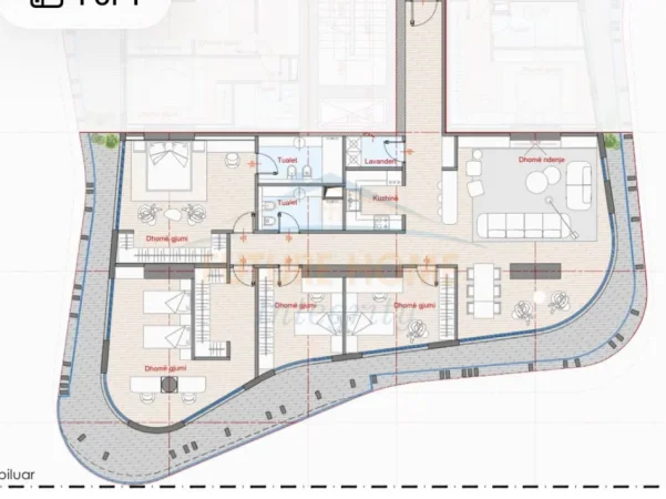 Tirane, shitet apartament 4+1 Kati 5, 303 m² 636.930 € (Top Seven Tower, Rruga Dritan Hoxha)