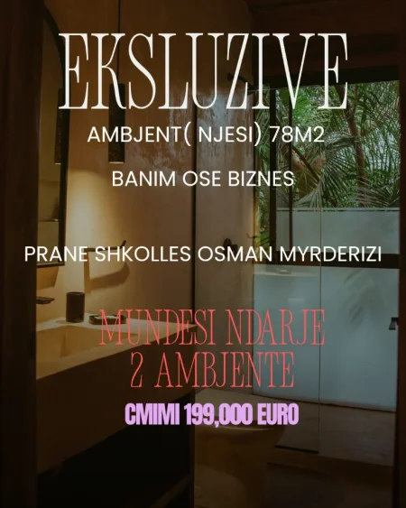 Shqiperi, shes ambjent biznesi Kati 1, 78 m² 199.000 € (rruga Inajet Dumi)
