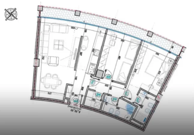 Tirane, jepet me qera , 131 m² 2.000 € (Liqeni Artificial)
