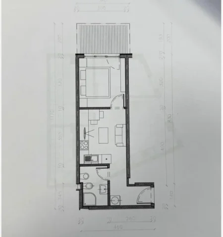 Tirane, shitet apartament 1+1+Ballkon Kati 2, 46 m² 93.887 € (Pjeter Budi)