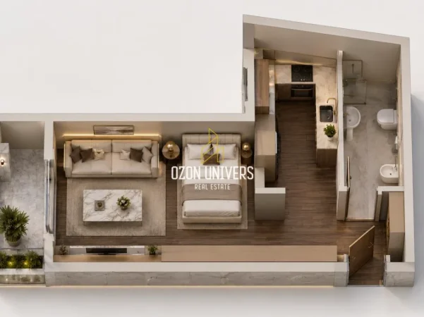 Tirane, shitet garsoniere Studio Kati 4, 53 m² 61.295 € (Paskuqan)