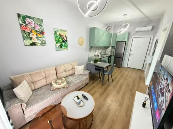 Tirane, jepet me qera apartament 1+1 Kati 2, 58 m² (Ali Demi)