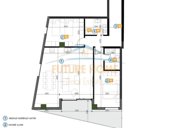 Tirane, shitet apartament 2+1 Kati 7, 140 m² 195.300 € 
