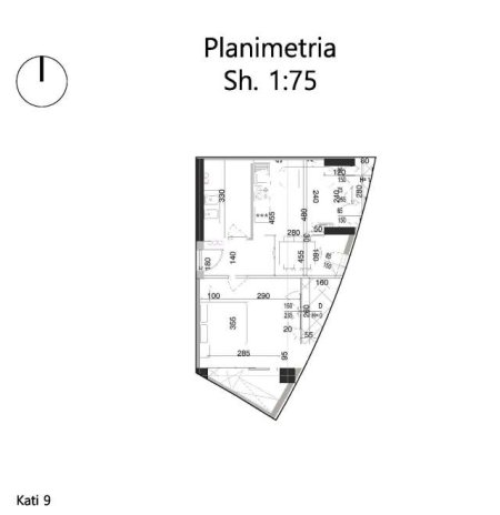 Tirane, shitet apartament 1+1+BLK Kati 9, 62 m² 78.262  (Don Bosko)