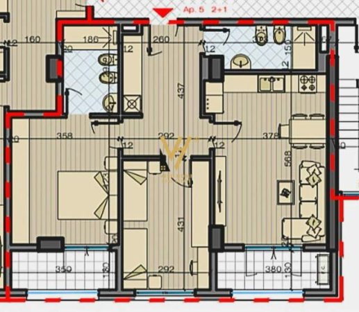 Tirane, shitet apartament 2+1 Kati 2, 111 m² 165.000 Euro (bulevardi i ri)