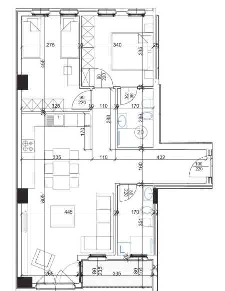 Tirane, shitet apartament 2+1+BLK Kati 2, 109 m² 153.160 Euro (Dritan Hoxha)