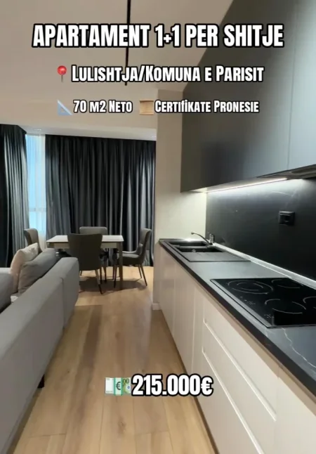 Tirane, shitet apartament 1+1+Aneks+Ballkon , 70 m² 215.000 € (komuna e parisit)