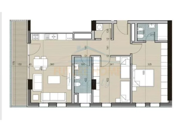 Tirane, shitet apartament 2+1 Kati 8, 127 m² 140.500 € (Kompleksi Univers City)