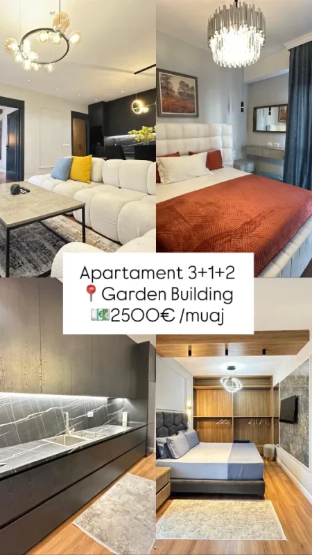 Tirane, jepet me qera apartament 3+1+Aneks+Ballkon , 2.500 € (rruga e kavajes , 21 dhjetori)