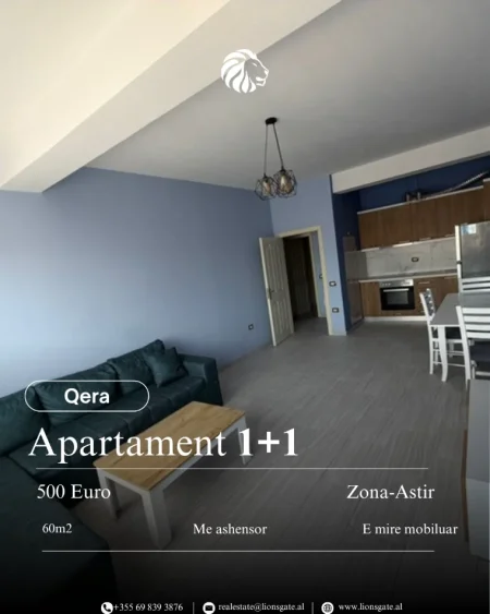 Tirane, jepet me qera apartament 1+1 , 60 m² 500 € 
