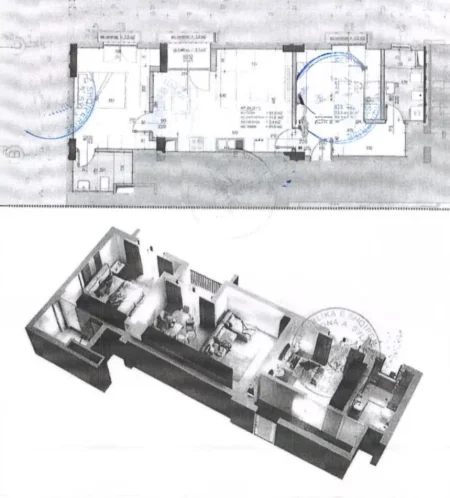 Tirane, shitet apartament 3+1 Kati 4, 96 m² 101.736 € (Institut)