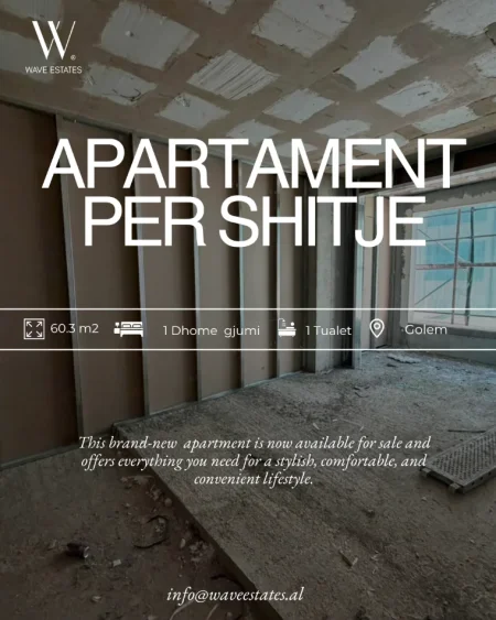Durres, shitet apartament 1+1 , 68 m² (Golem)