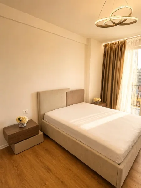 Tirane, jepet me qera apartament 1+1 Kati 6, 65 m² 400 € (Paskuqan, Rezidenca Albulena)
