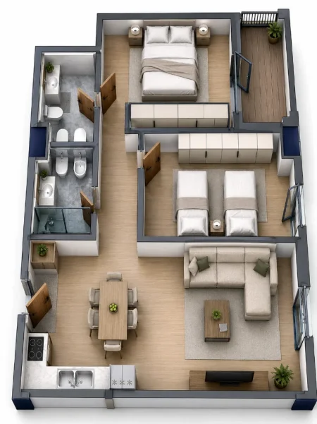 Tirane, shitet apartament 2+1 , 86 m² 113.000 € (Ish Dogana, Tirana Entry 2)