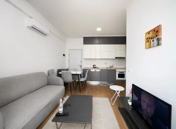 Tirane, jap me qera apartament 1+1 Kati 1, 400 € (Linze, rezidenca oxa, Fresk)