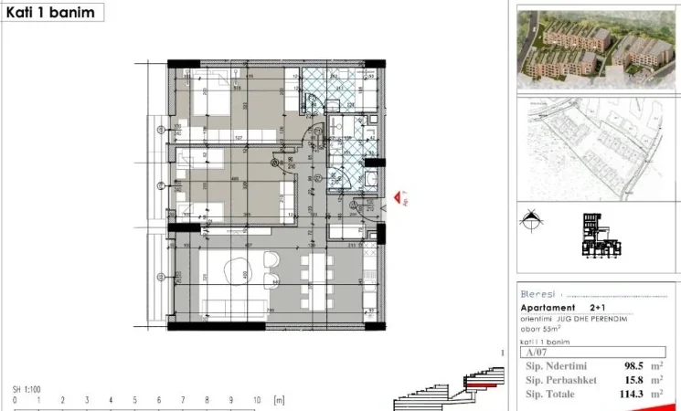 Tirane, shitet apartament 2+1 Kati 1, 114 m² (Dream House Residence / prane Liqenit Artificial)