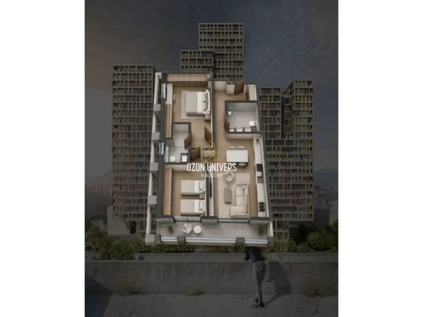 Tirane, shitet apartament 2+1+Ballkon Kati 19, 121 m² 302.250 € (Manhattan Residence, Zogu i Zi)