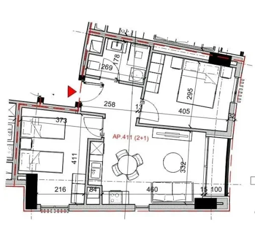 Tirane, shitet apartament 2+1 Kati 4, 89 m² 209.150 € (Rruga Bardhyl)