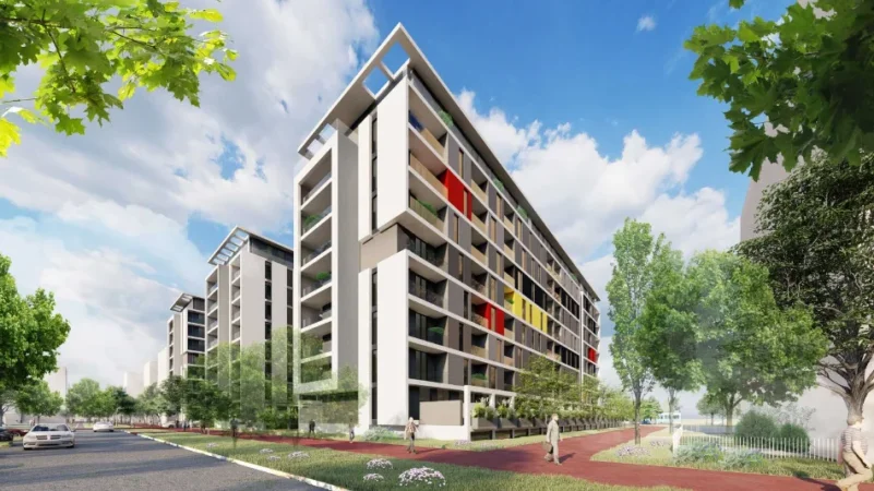 Tirane, shitet apartament 1+1 Kati 8, 71 m² 93.314 € (Kompleksi Univers City)