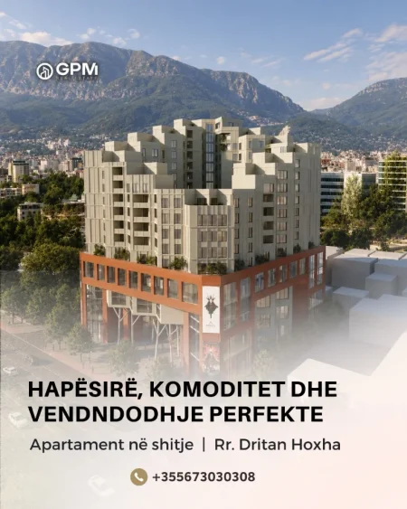 Apartament 2+1 në shitje në Rrugën Dritan Hoxha.