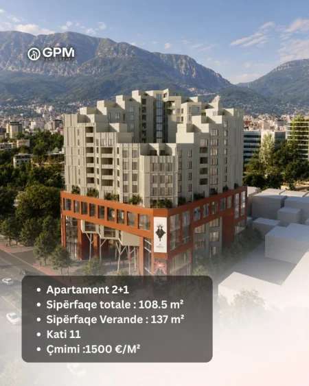 Apartament 2+1 në shitje në Rrugën Dritan Hoxha.