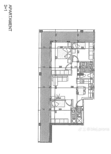Tirane, shitet apartament 3+1+BLK Kati 7, 125 m² 125.600 Euro (Dritan Hoxha)