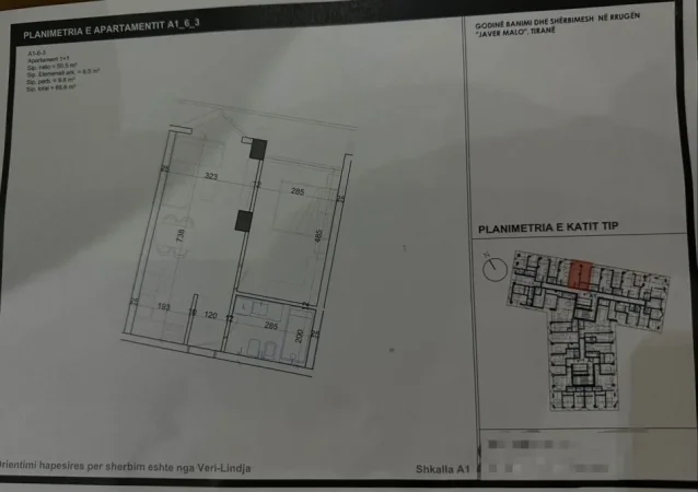 Tirane, jepet me qera apartament 1+1 Kati 4, 113220 € (Kompleks Viva 3)