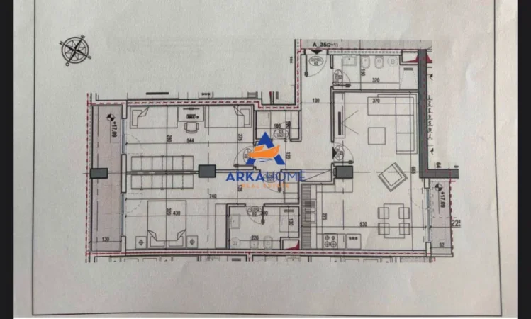 Tirane, shitet apartament 2+1+Ballkon Kati 5, 120 m² 235.470 € 
