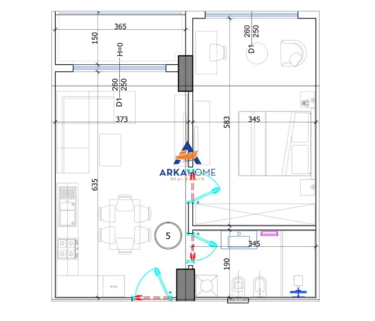 Durres, shitet apartament 1+1+Ballkon Kati 2, 73 m² 80.652 € 
