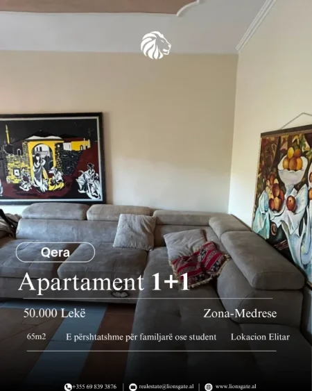 Tirane, jap me qera apartament 1+1 , 60 m² 500 € 