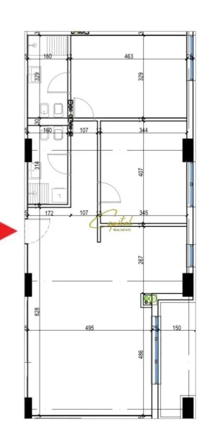 Tirane, jepet me qera zyre Kati 2, 122 m² 1.400 € (BULEVARDI I RI)
