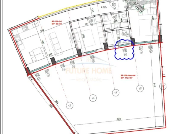Tirane, shes apartament 2+1+Ballkon Kati 1, 103 m² 240.000 € 