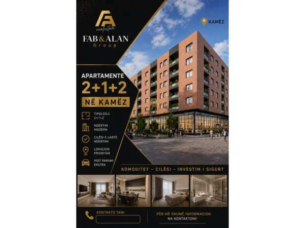 Tirane, shitet apartament 2+1 , 109 m² 97.884 € (Kamez)