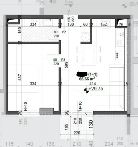 OKAZIONNNN shitet apartament 1+1+Ballkon Kati 8, 67 m² 103.323 € (Meis Garden Ish Fusha e Aviacionit)