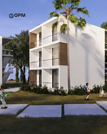 Në zemër të Radhimës, Vlorë, ofrohen për shitje apartamente 1+1 pjesë e një resorti modern ku arkitektura bashkëkohore ndërthuret me panoramën e detit