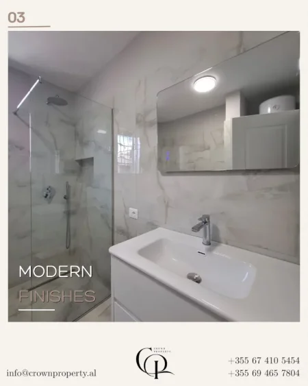 Tirane, jepet me qera apartament 1+1+Ballkon Kati 5, 52 m² 500 € (Vasil Shanto)